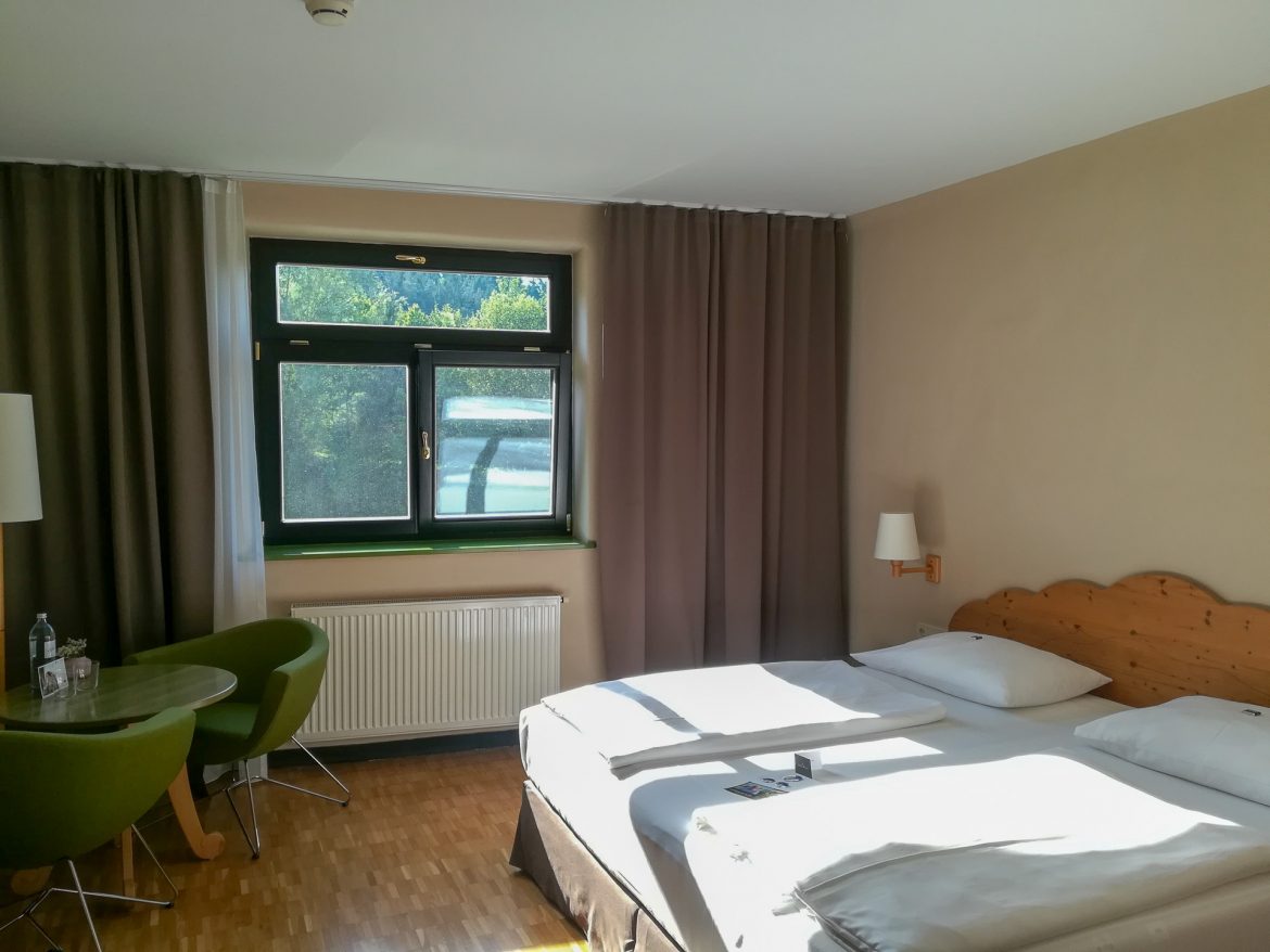 Unser Zimmer im Hotel der Therme Blumau im Stil von Hunderwasser