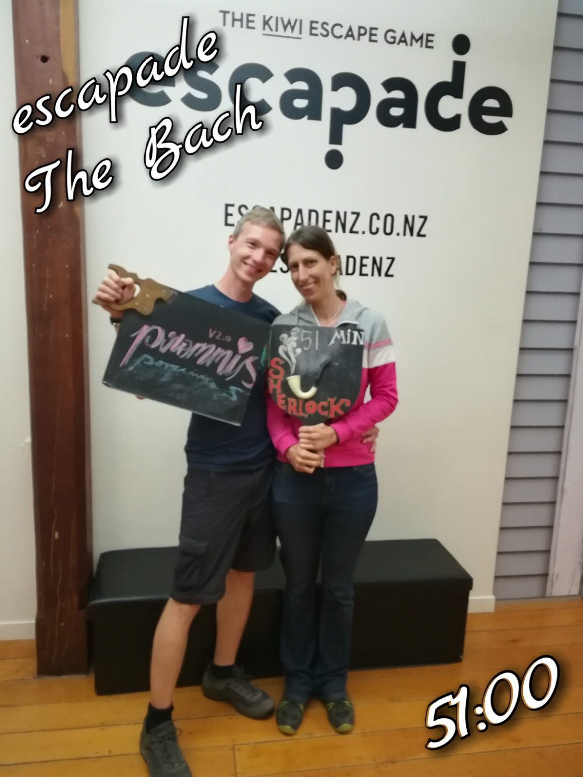 Als Sherlock konnten wir den Escape Room The Bach, von Escapade in Auckland in einer sehr guten Zeit abschließen.